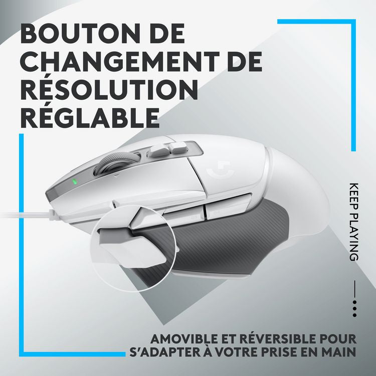 Souris Logitech G G502X Blanc