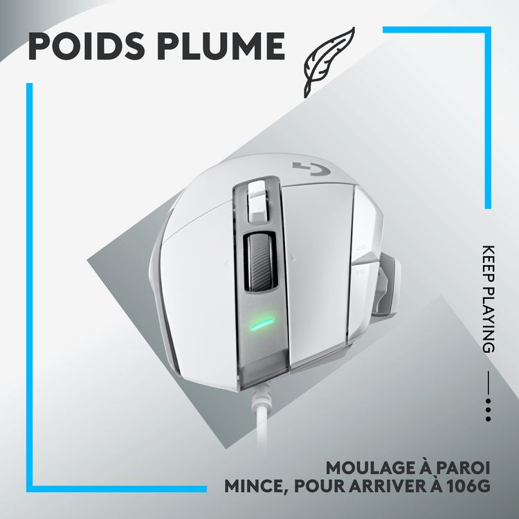 Souris Logitech G G502X Blanc